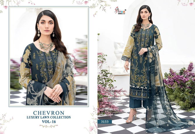 Shree Chevron Luxury Lawn Collection Vol 16 Pakistani Suits Catalog
